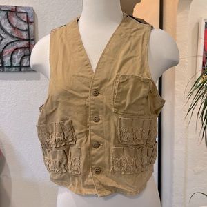 Upcycled Vintage Chimayo Fisherman Vest Workwear Gorpcore